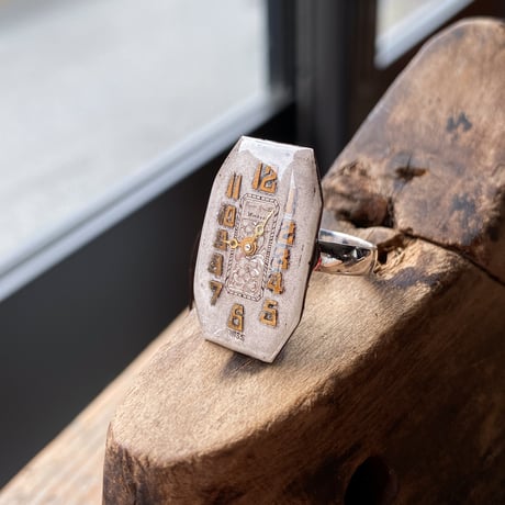 antique dial ring "art nouveau1900's〜" SV925(ボックス付) #10【K0837】