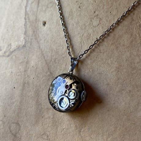 【企画展作品】antique dial&movement necklace【something special/S0007】