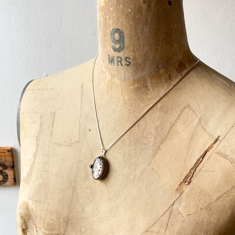 【企画展作品】antique oval dial&movement necklace SV925【something special/S0003】