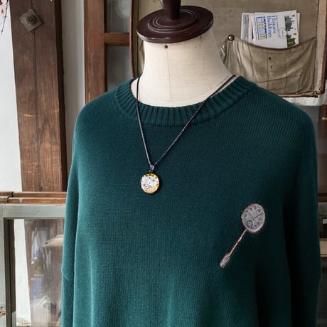 CLOPOA BLACK standard necklace yellow【K0903】