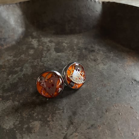 CLOPOA standard pierced earrings orange【K0722】