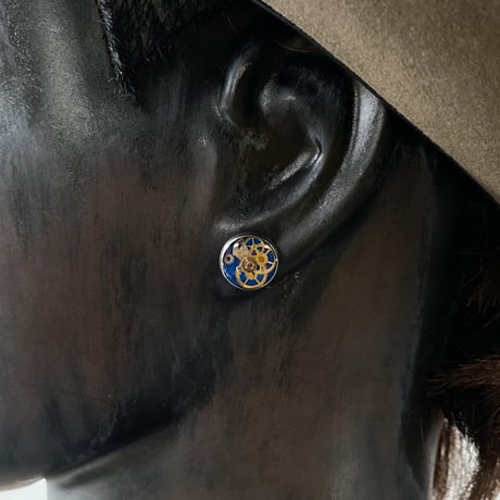 CLOPOA petit pierced earrings blue【K0596】