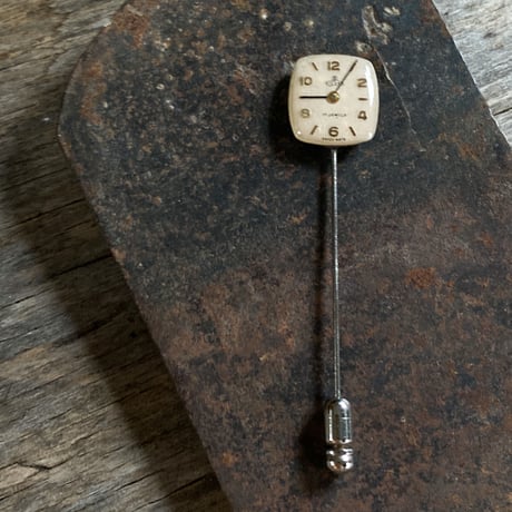 【K0632】 antique square dial hatpin