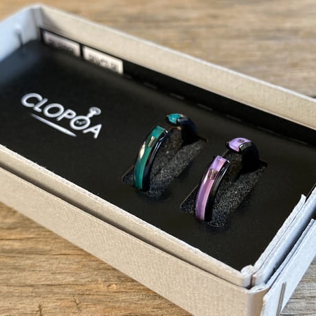 CLOPOA BLACK standard 2way earcuff&rings 2本セット【K0760】