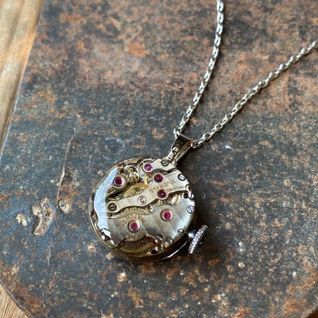【企画展作品】antique dial&movement necklace【something special/S0008】