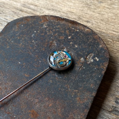 CLOPOA standard hatpin/lapel pin skyblue【K1001】