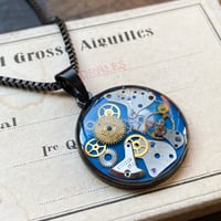 CLOPOA BLACK standard necklace skyblue【K0823】