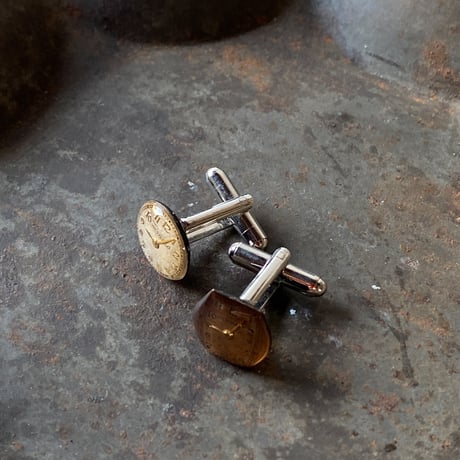 antique dial asymmetry cufflinks【K0824】