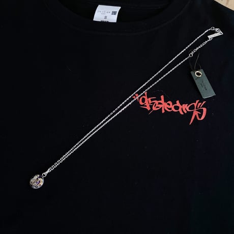 【サイズ限定特価】BLACK COLLECTION vol.2 Tシャツ ブラック&CLOPOA petit necklace purple【Sサイズ限定】【K0856】