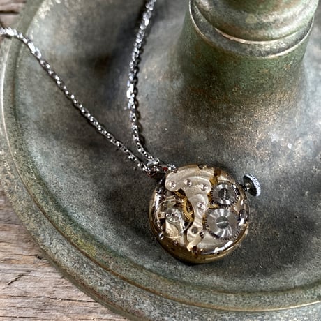 antique dial&movement necklace 【K0761】