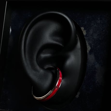 CLOPOA large 2way earcuff&rings red #22【K0710】