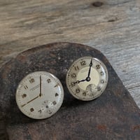【K0633】 round dial earrings