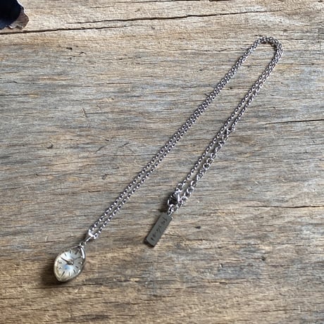antique teardrop dial necklace【K0775】