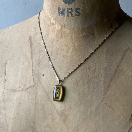 antique tonneau dial necklace 【K0731】