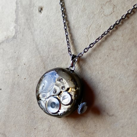 antique dial&movement necklace 【K0761】