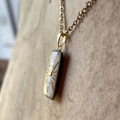 【K0697】 antique dial necklace K18GP
