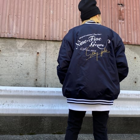 【先行販売】スタジアムジャケット「STAY GOLD」 ネイビー×ホワイト 2種【企画展「STAY GOLD」アパレル】