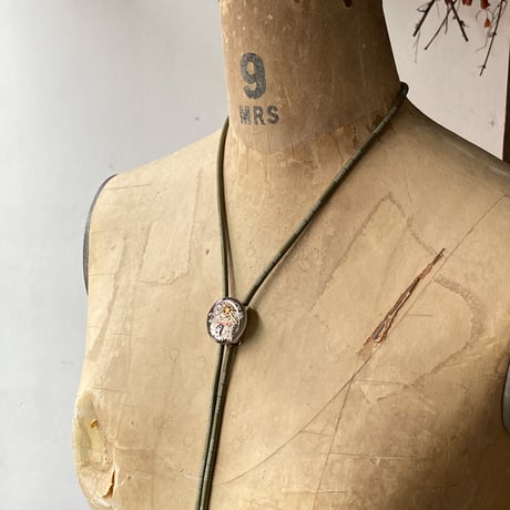 CLOPOA "NINE-FIVE GEARS" looptie necklace  military green【K0909】