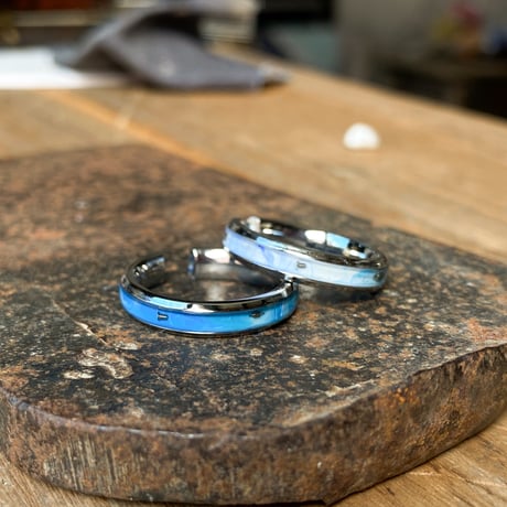 【企画展作品】CLOPOA standard 2way earcuff&rings “marine color”2本セット 【something special/S0031】