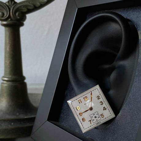antique dial square rhombus earrings 【K0810】