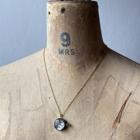 antique dial&movement necklace K18GP【K0778】