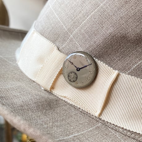 antique dial brooch "COROM"【K0930】