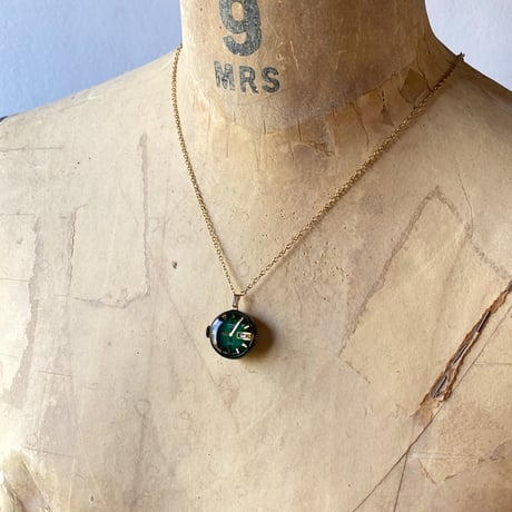 【企画展作品】antique dial&movement necklace K18GP【something special/S0010】