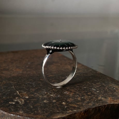 【企画展作品】antique lightgreen dial ring "CITIZEN" SV925 #15【something special/S0016】
