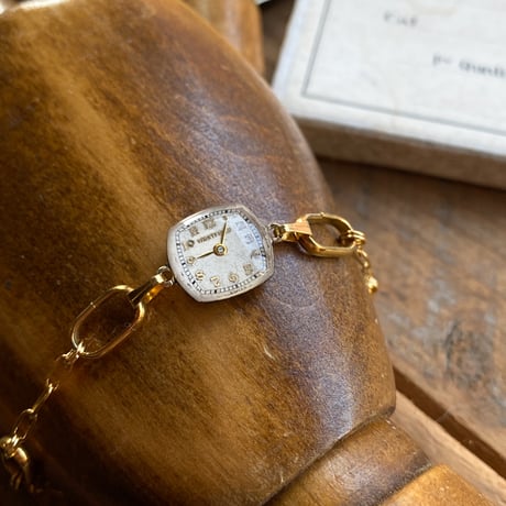 antique square dial bracelet【K0821】