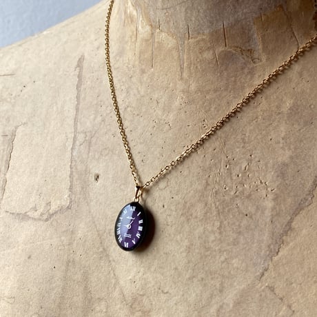 【企画展作品】antique oval dial necklace "ORIENT" K18GP【something special/S0005】