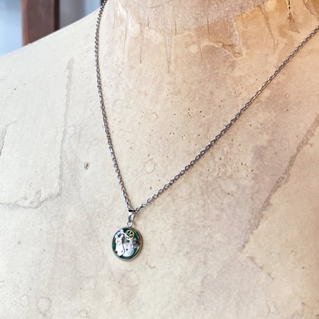 CLOPOA petit necklace green【K0802】