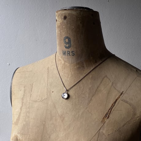 antique round dial necklace "citizen"【K0752】