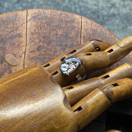 antique movement ring "GRUEN" #17【K0804】