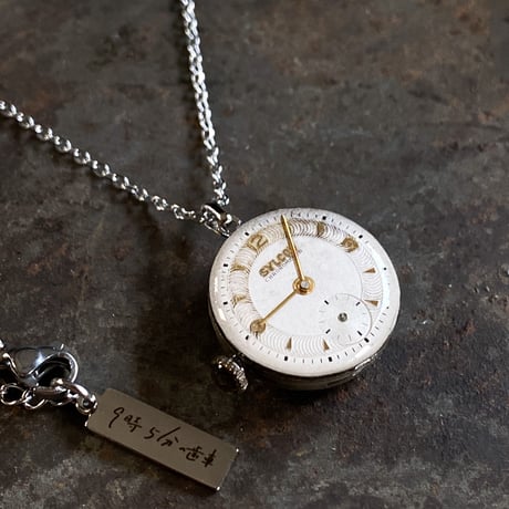 【K0699】 antique dial&movement necklace
