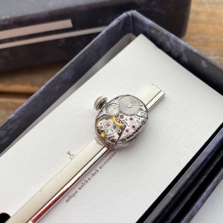antique movement tiepin "HAMILTON" (ボックス付)【K0825】