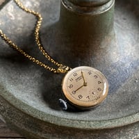 【K0624】 antique dial&movement necklace K18GP