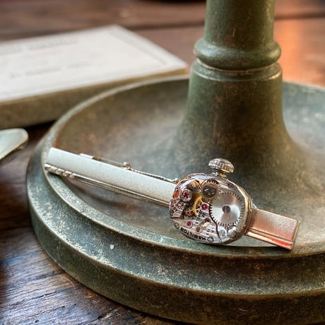 antique movement tiepin "HAMILTON" (ボックス付)【K0825】