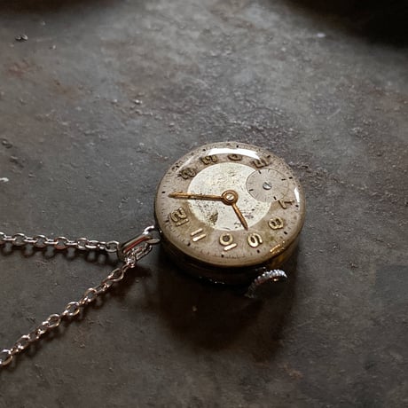 antique dial&movement necklace【K0782】