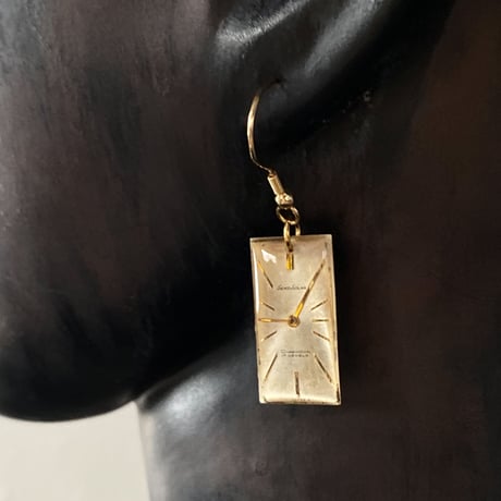antique dial hook pierced earrings K18【K0505】