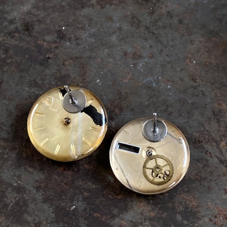 antique color dial pierced earrings【K0525】
