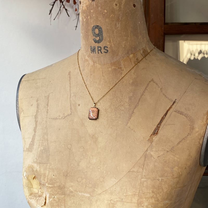 antique unique dial necklace K18GP【K892】 | 9時5分