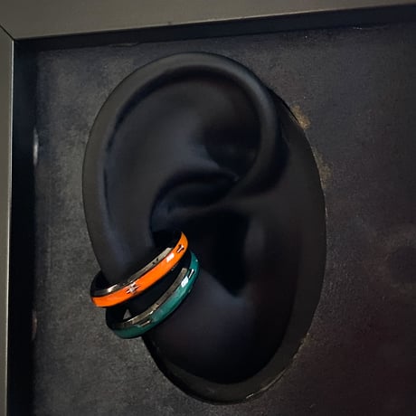 【new!!】CLOPOA BLACK standard 2way earcuff&rings 2本セット【K1015】