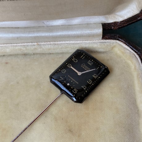 【企画展作品】antique square dial hatpin/lapelpin 【something special/S0029】