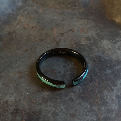 CLOPOA BLACK large 2way earcuff&rings turquoise #22【K0711】