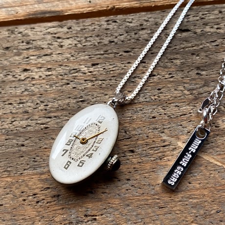 【企画展作品】antique oval dial&movement necklace SV925【something special/S0003】