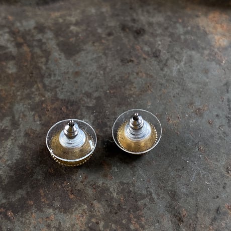 【K0621】 watch parts gear pierced earrings