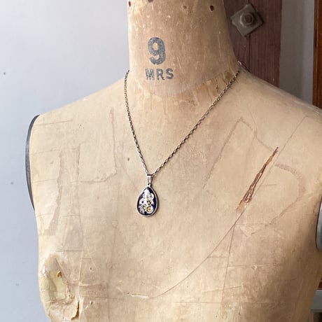 CLOPOA teardrop necklace blue 【K0904】
