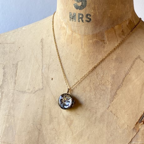 【企画展作品】antique dial&movement necklace K18GP【something special/S0010】