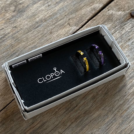 【K0695】CLOPOA BLACK standard 2way earcuff&rings 2本セット