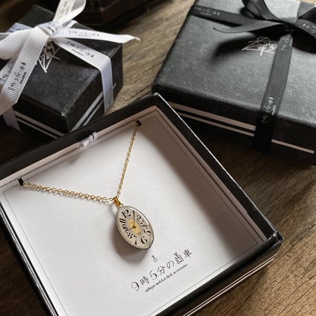 antique dial necklace K18GP "1920's art nouveau" ボックス付【K0751▲】